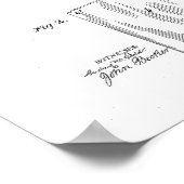 Toilet Paper Roll Patent Print White Poster (Hoek)