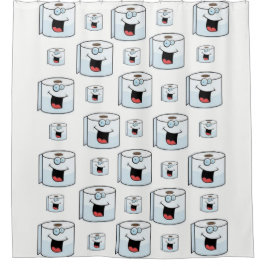 Toilet paper white childres showergordijn douchegordijn