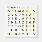 Toilet Paper Word Search Magneet (Voorkant)