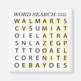 Toilet Paper Word Search Magneet