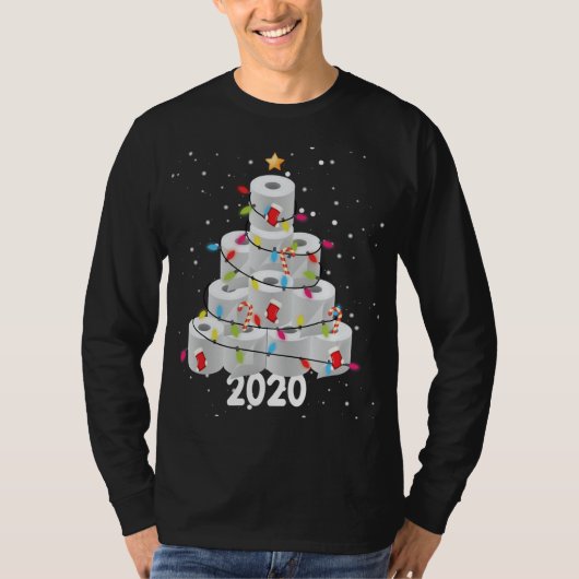 Toilet Papier Kerstboom Lelijke Kerstmis Familie T-shirt (Voorkant)