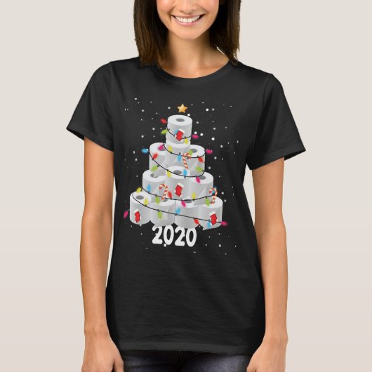 Toilet Papier Kerstboom Lelijke Kerstmis Familie T-shirt (Voorkant)