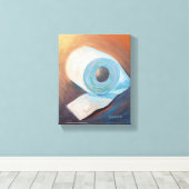 Toilet papier muur kunst badkamer decor canvas pri (Insitu (Houten vloer))
