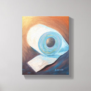Toilet papier muur kunst badkamer decor canvas pri afdruk