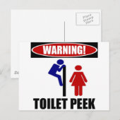 Toilet Peek Briefkaart (Voorkant / Achterkant)