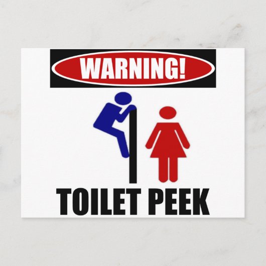 Toilet Peek Briefkaart (Voorkant)