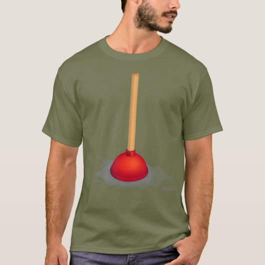 Toilet Plunger Funny Plumber Bathroom T-shirt (Voorkant)