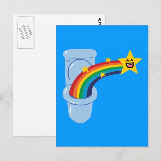 Toilet Rainbow Briefkaart (Voorkant / Achterkant)