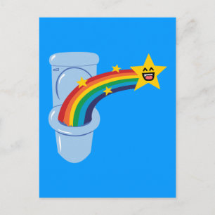 Toilet Rainbow Briefkaart
