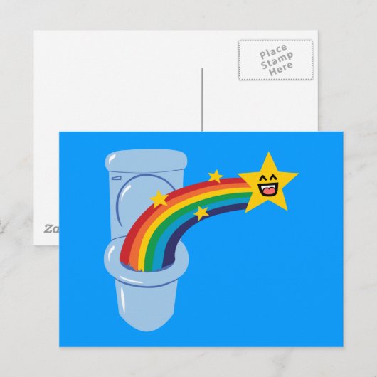 Toilet Rainbow Briefkaart (Voorkant / Achterkant)