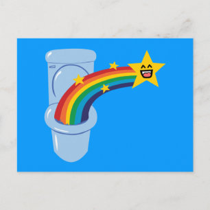 Toilet Rainbow Briefkaart