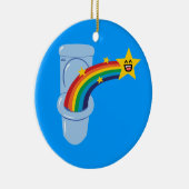 Toilet Rainbow Keramisch Ornament (Rechts)