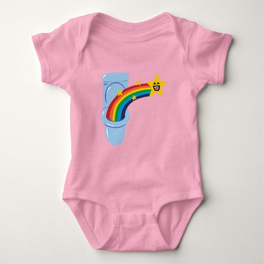 Toilet Regenboog Baby T-shirt (Voorkant)