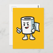 Toilet Roll Briefkaart (Voorkant / Achterkant)