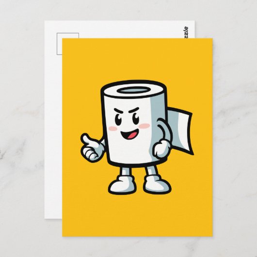 Toilet Roll Briefkaart (Voorkant / Achterkant)