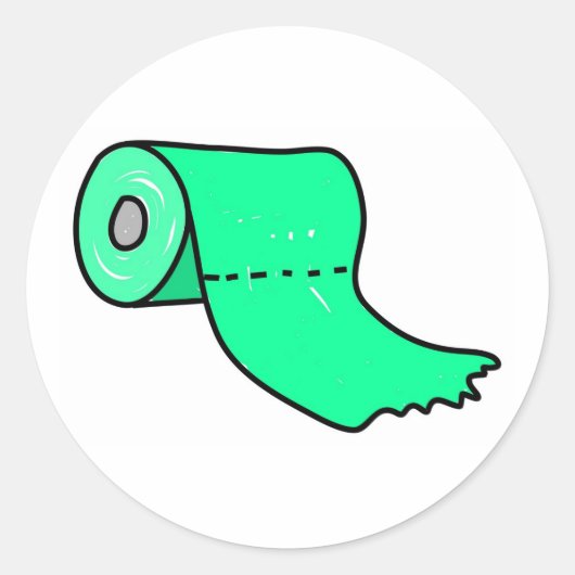 Toilet Roll Ronde Sticker (Voorkant)