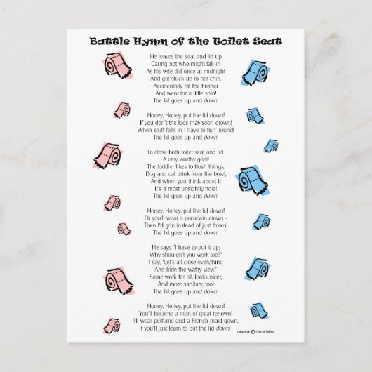 Toilet Seat Briefkaart (Voorkant)