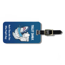 Toilet Shark Funny Blue Cartoon