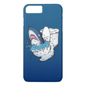 Toilet Shark Funny Blue Cartoon Case-Mate iPhone Case (Achterkant)