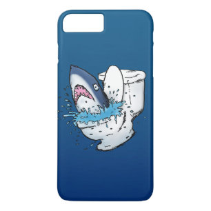 Toilet Shark Funny Blue Cartoon Case-Mate iPhone Case