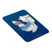 Toilet Shark Funny Blue Cartoon Magneet (Rechterzijde)