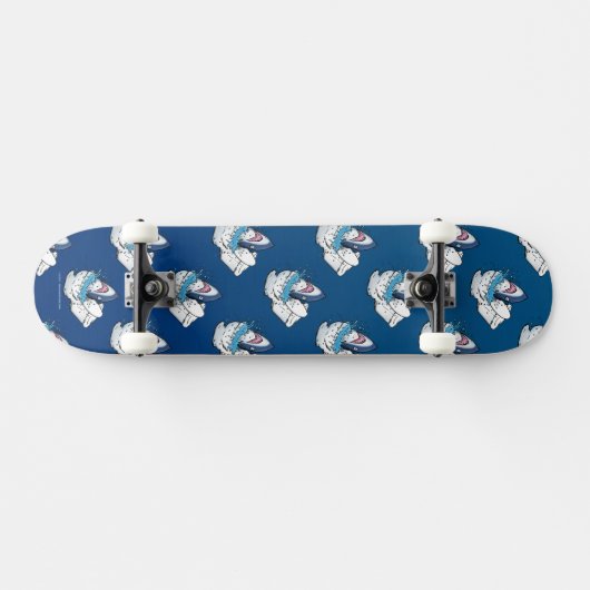 Toilet Shark Funny Blue Skateboard (Horizontaal)