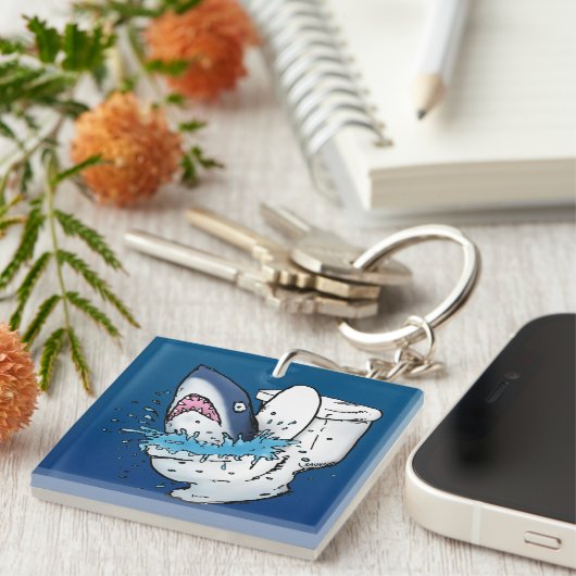 Toilet Shark Sleutelhanger (Voorkant Rechts)