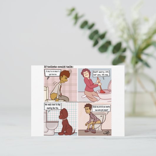 Toilet Talk Briefkaart (Staand voorkant)