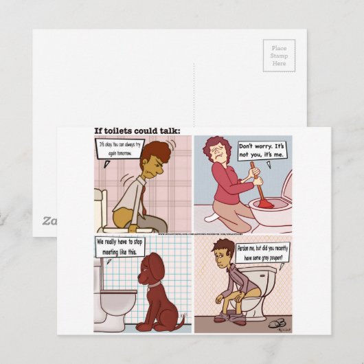 Toilet Talk Briefkaart (Voorkant / Achterkant)