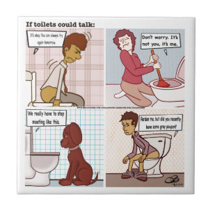Toilet Talk Keramische Tegel Tegeltje