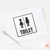 Toilet teken man vrouw WC icoon openbaar toilet Vierkante Sticker (Envelop)