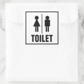 Toilet teken man vrouw WC icoon openbaar toilet Vierkante Sticker (Tas)