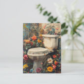 Toilet teruggewonnen door Natuur Briefkaart (Staand voorkant)