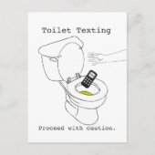 Toilet Texting Briefkaart (Voorkant)