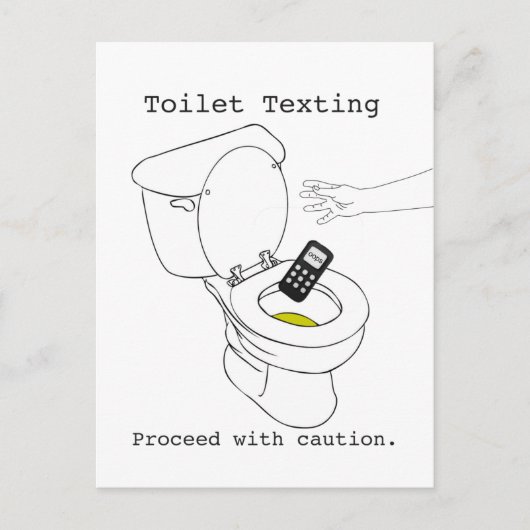 Toilet Texting Briefkaart (Voorkant)