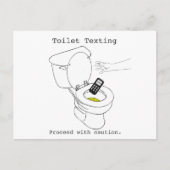 Toilet Texting Briefkaart (Voorkant)