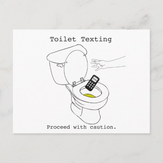 Toilet Texting Briefkaart (Voorkant)