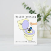 Toilet Texting Briefkaart (Staand voorkant)