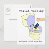 Toilet Texting Briefkaart (Voorkant / Achterkant)