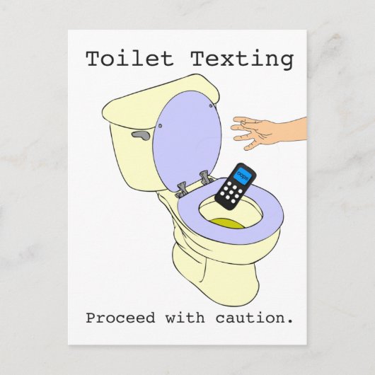 Toilet Texting Briefkaart (Voorkant)