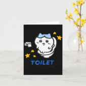 Toilet Tijd Chikawa Meme Grappig T-shirt  Kaart (Gele Bloem)