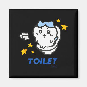 Toilet Tijd Chikawa Meme Grappige T-Shirt Magneet