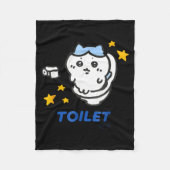 Toilet Time Chikawa Meme Funny Tee  Fleece Deken (Voorkant)