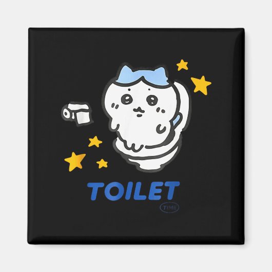 Toilet Time Chikawa Meme Funny Tee  Magneet (Voorkant)