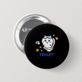 Toilet Time Chikawa Meme Funny Tee  Ronde Button 5,7 Cm (Voorkant /achterkant)