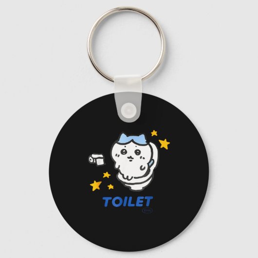 Toilet Time Chikawa Meme Funny Tee Sleutelhanger (Voorkant)