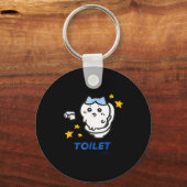 Toilet Time Chikawa Meme Funny Tee Sleutelhanger (Voorkant)