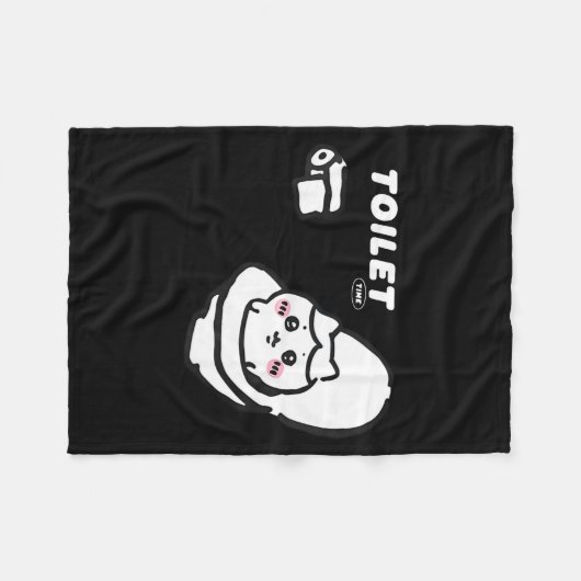 Toilet Time Chikawa Meme Tee  Fleece Deken (Voorkant (Horizontaal))