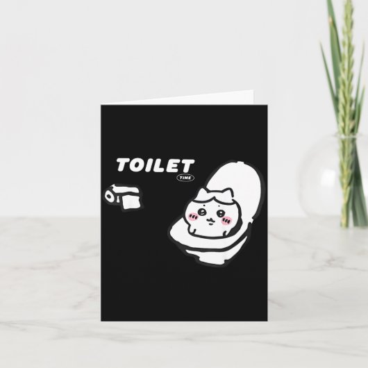 Toilet Time Chikawa Meme Tee  Kaart (Voorkant)