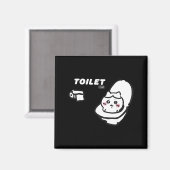 Toilet Time Chikawa Meme Tee  Magneet (Voorkant / Achterkant)